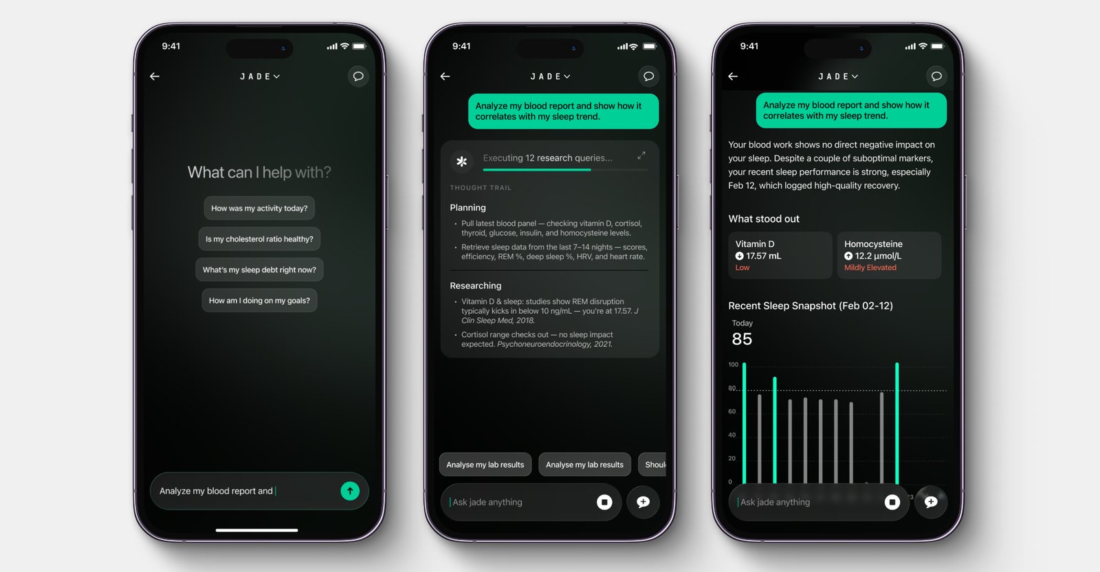 Ultrahuman Jade AI Interface